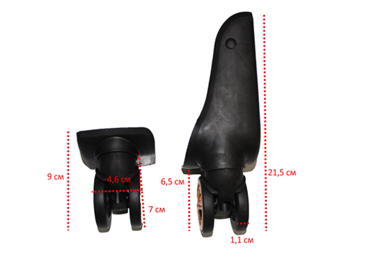 Колесо для чемодана съемное с защелкой